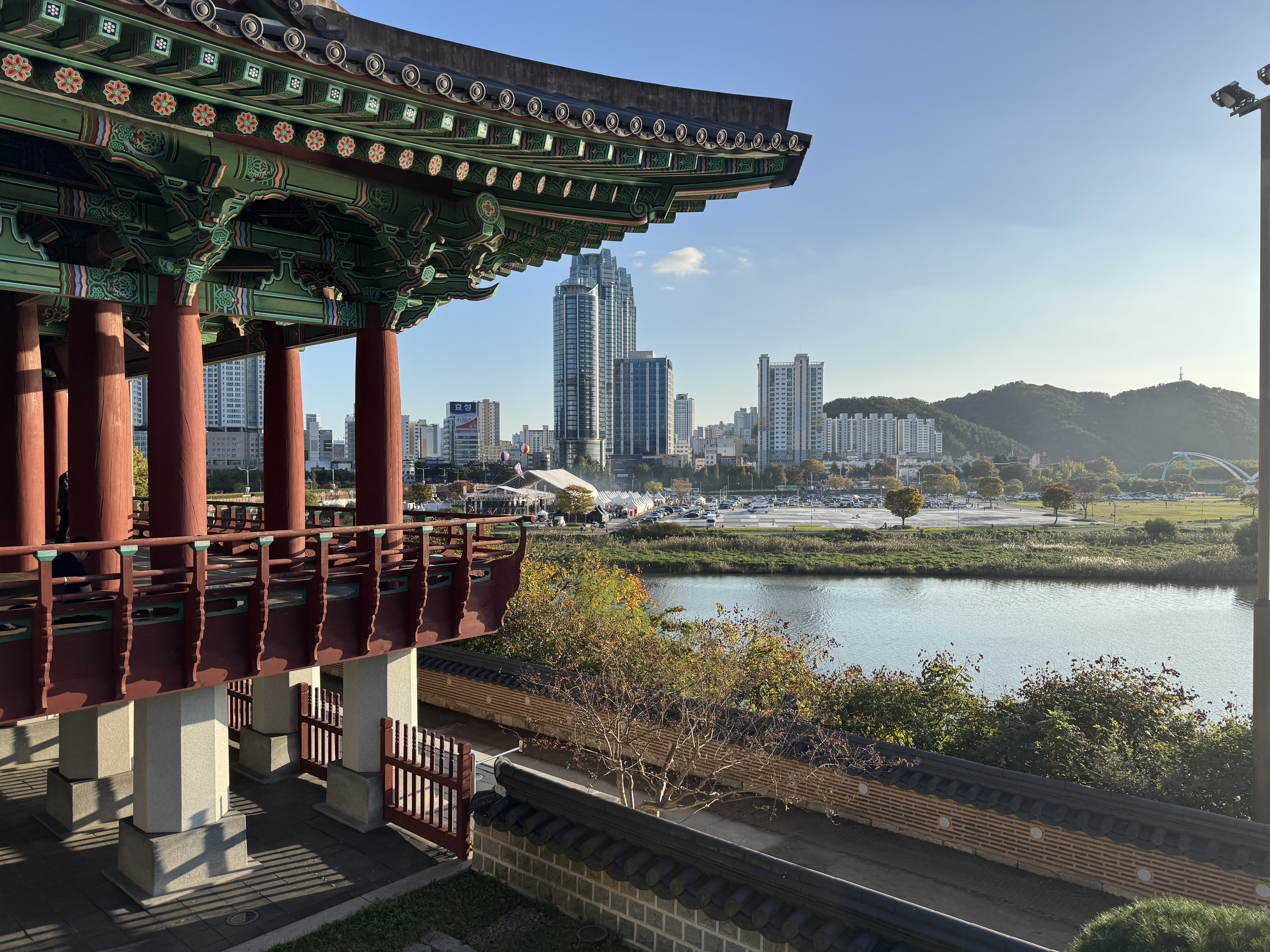 Temple and city view in Ulsan